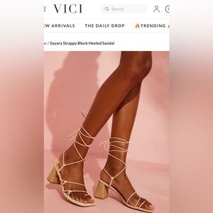 Vivi Sayara scrappy block heeled sandal